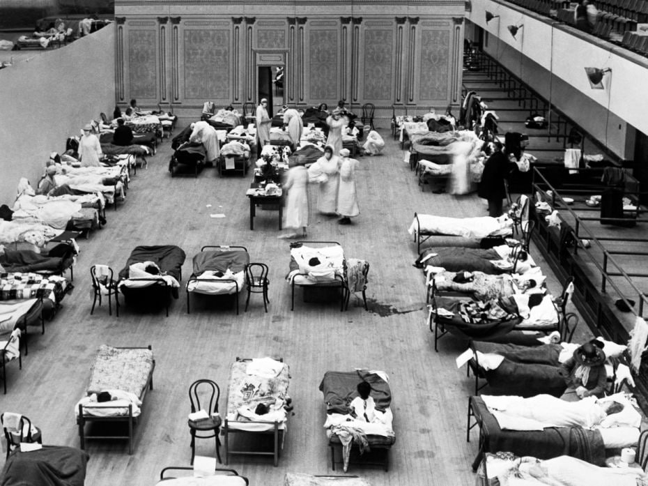  
FLU AND THE SISTERS
The influenza virus struck in 1918, first observed in Europe and the USA bef