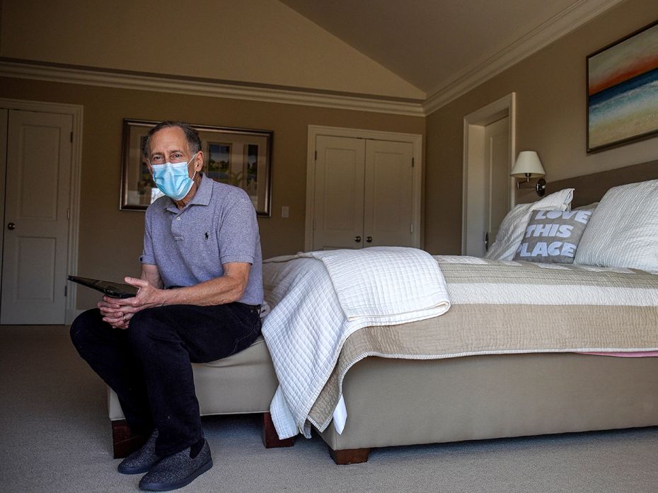 AprilRobert Langer, co-founder of biotech firm Moderna at his Cape Cod residence in Massachusetts, U