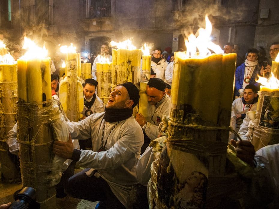 A worshipper prays to the city's patron saint Sant’Agata during the annual religious festival 