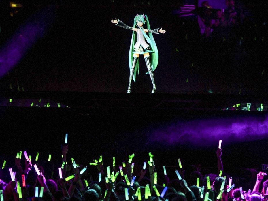 CYBER SINGER, FRANCE
Japanese virtual singer Hatsune Miku—an animated 16-year-old with saucer