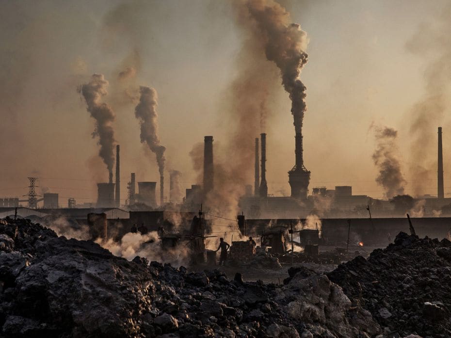 Smoke billows from a large steel plant in Inner Mongolia, ChinaOceans are becoming more acidic as a 