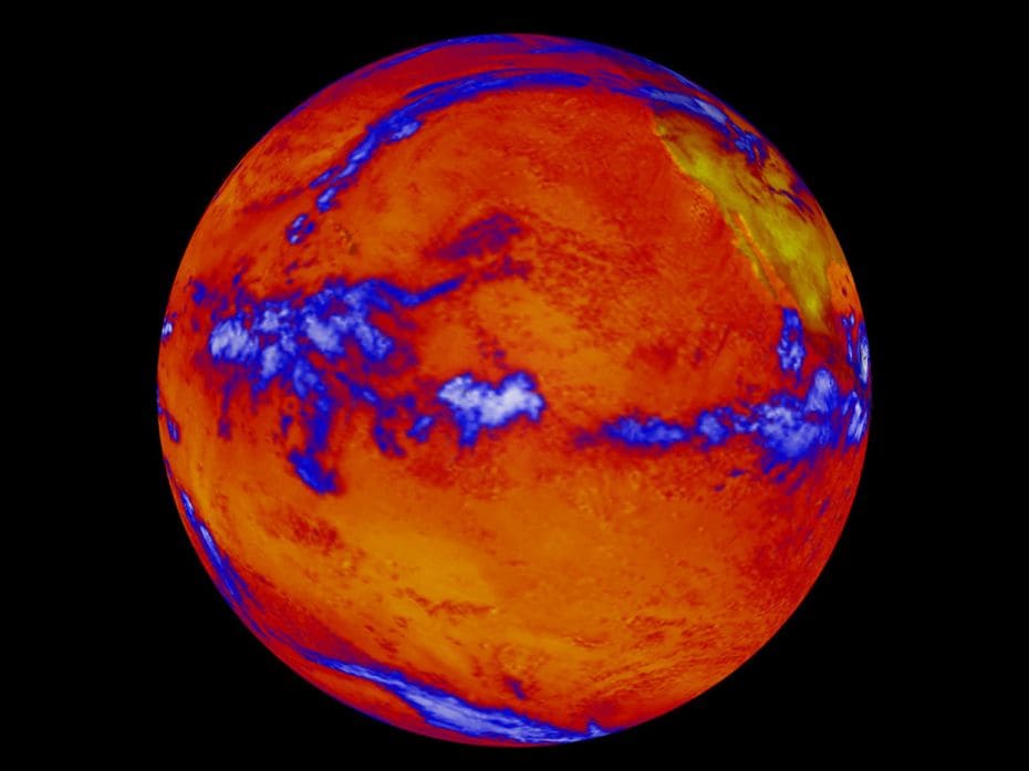 A NASA satellite image shows heat radiating from the PacificOxygen is critical to the health of ocea