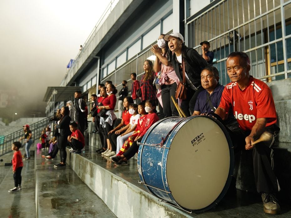 The enthusiasm of the Mizos was visible at the Rajiv Gandhi stadium during a Chanmari FC Vs Venghnua