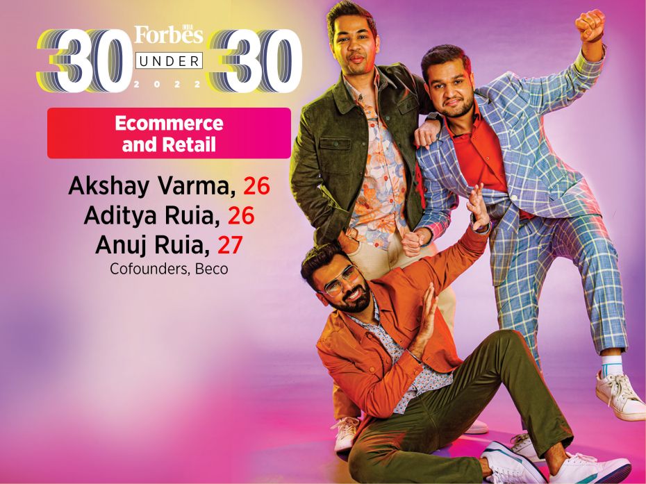 Akshay Varma (26), Aditya (26) and Anuj Ruia (27), the cofounders of Beco,  have created a platform 