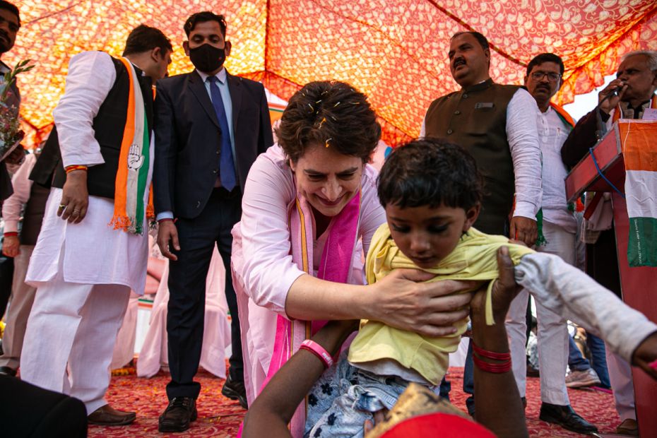 Priyanka Gandhi was late to arrive at her home turf, but the crowd, majority of them women, waited p