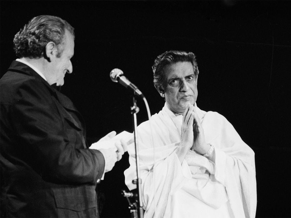 A file photo of Satyajit Ray from Cannes 1982. His film Pratidwandi, released in 1970, was screened 