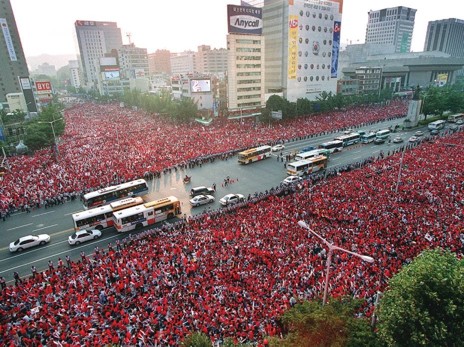 2002The non-duality of KoreaUpsets marked The 2002 World Cup, the first to be held in Asia. Korean f