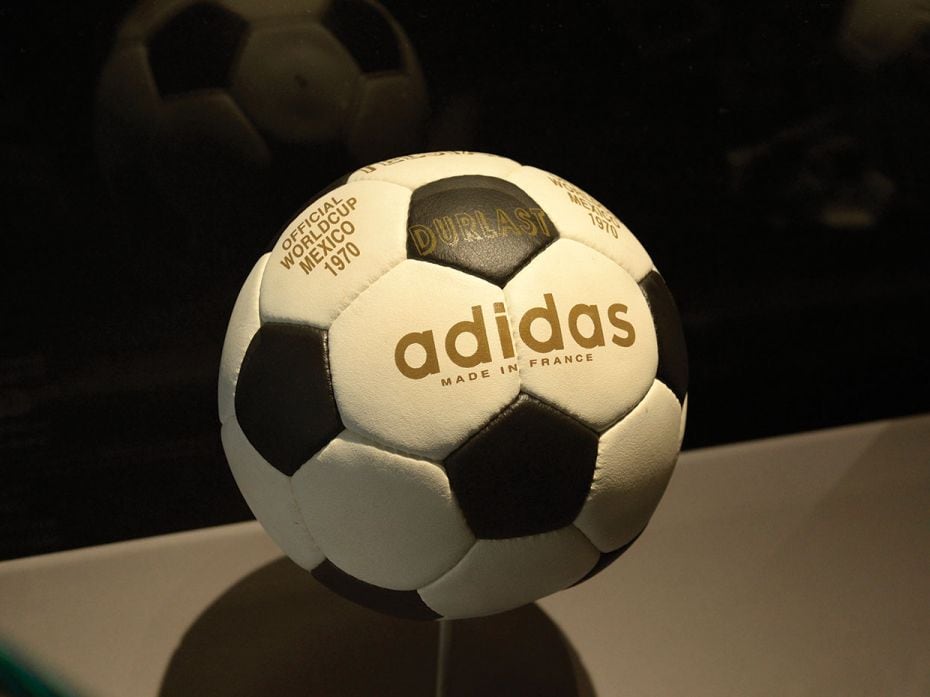 1970Satellite themed ballAdidas introduced the Telstar ball at the 1970 World Cup, with the now-fami