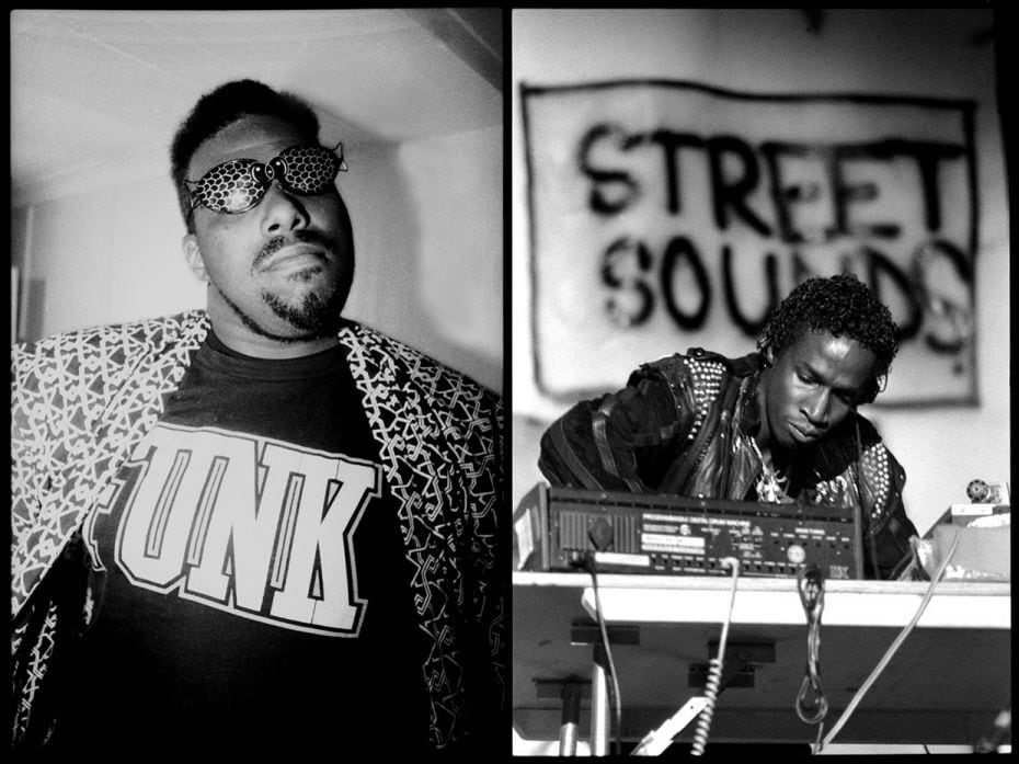 Grandmaster Flash (right) and Afrika Bambaataa, circa 1980, are the other pioneering DJ and music pr