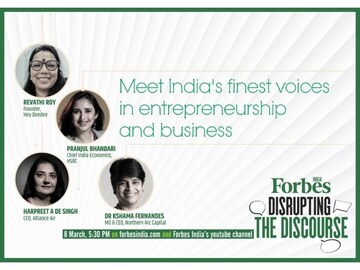 Forbes India Disrupting the Discourse: 4 women leaders on economy, jobs, growth